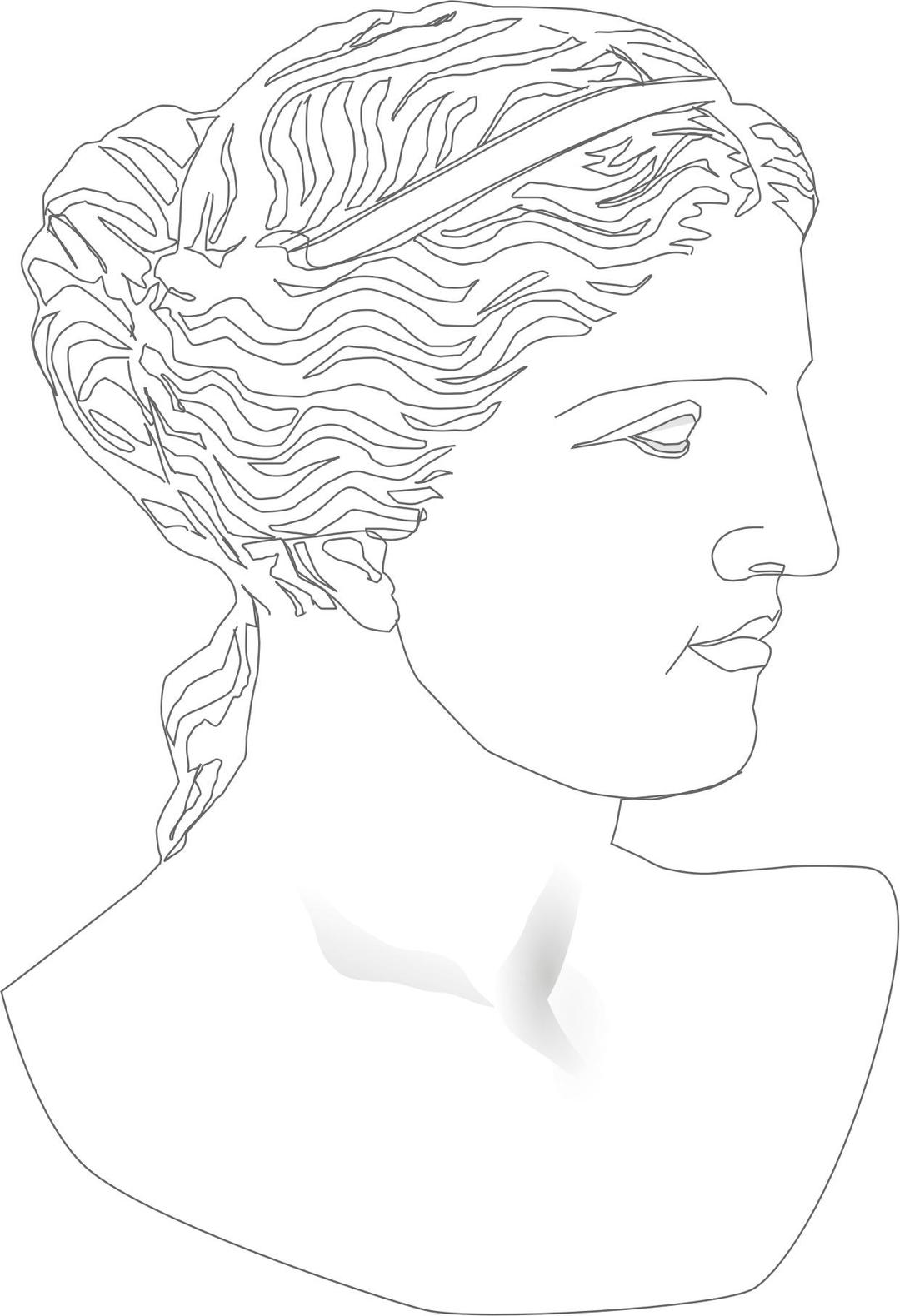 Classical Woman Outline png transparent