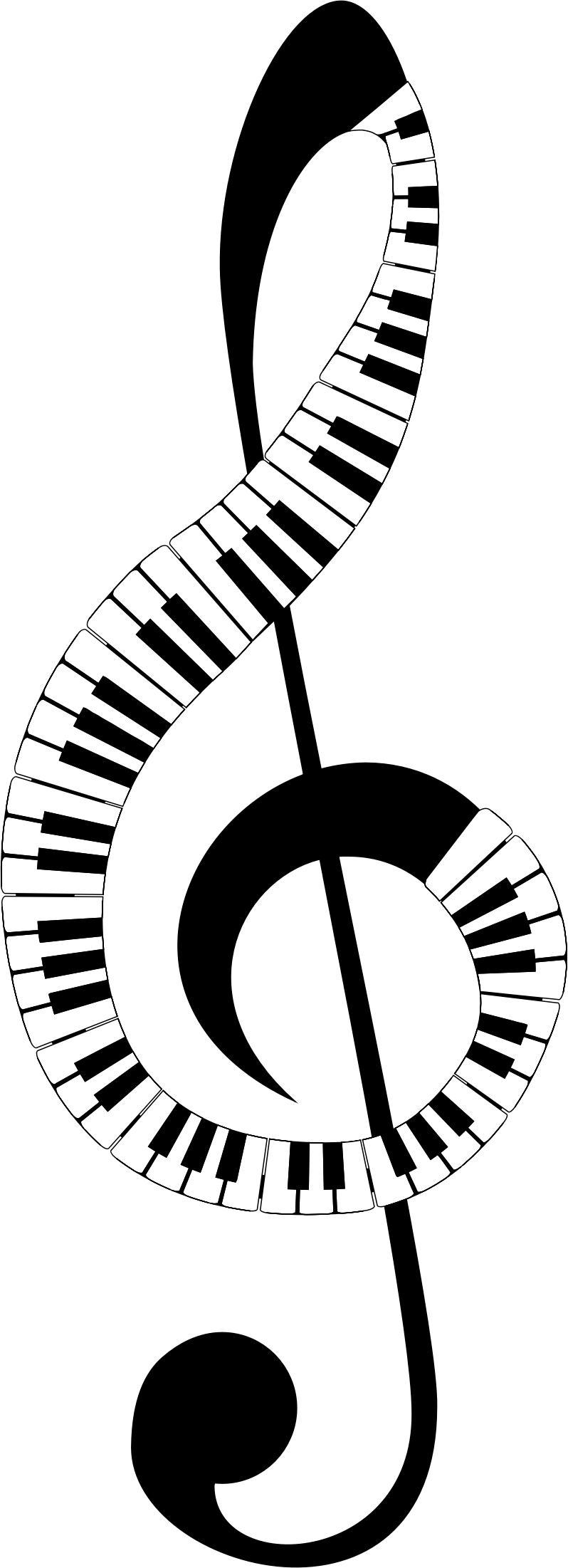 Clef Keyboard Recreation With Stroke png transparent