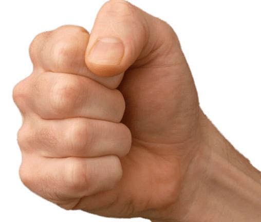 Clenched Fist Male Hand png transparent