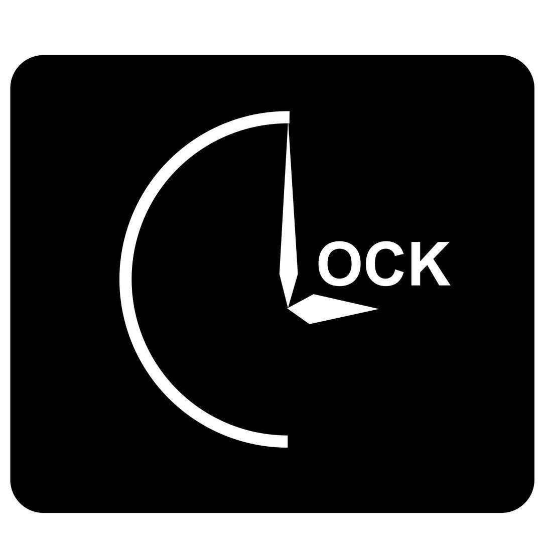 Clock Logo with Text Minimal png transparent