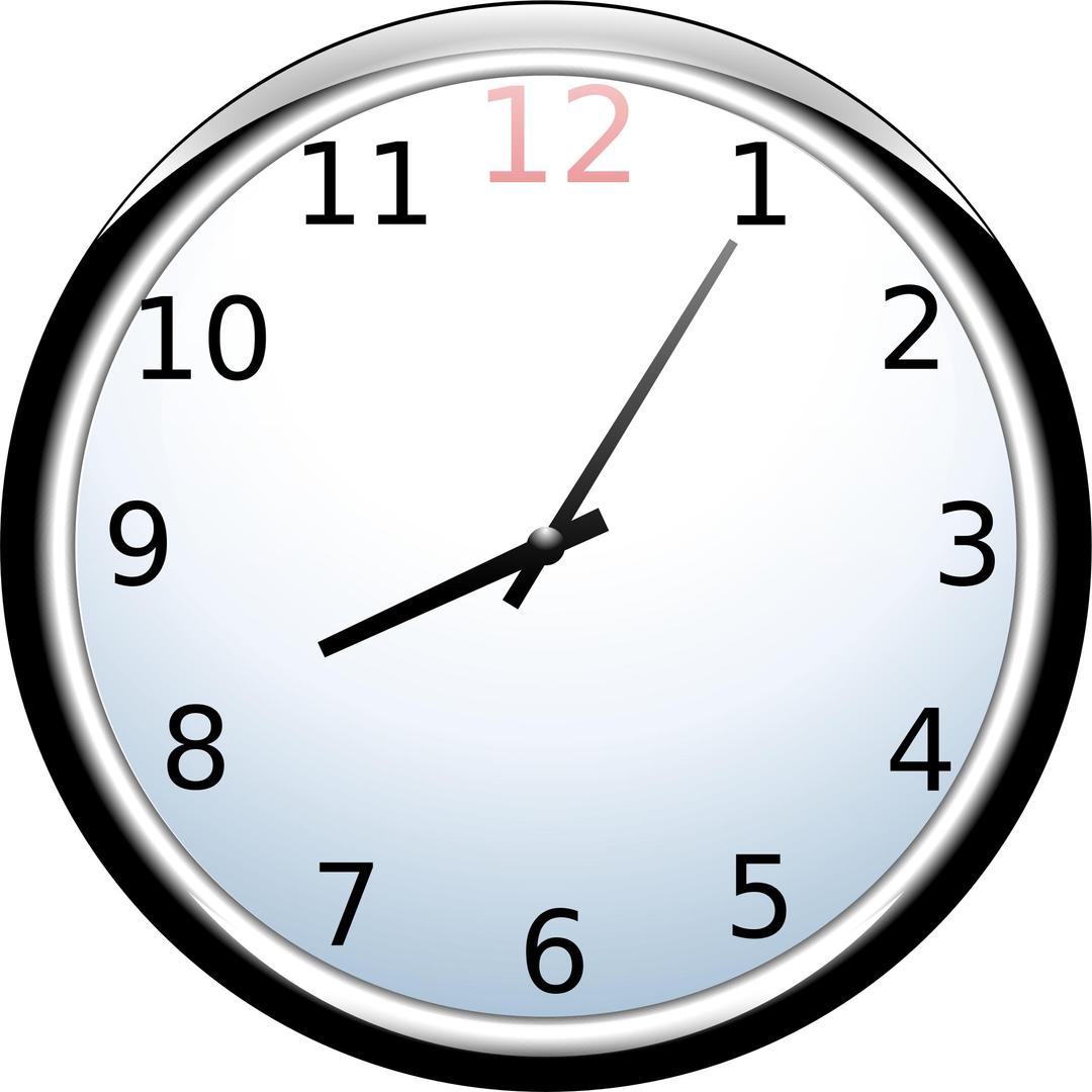 clock with numbers png transparent