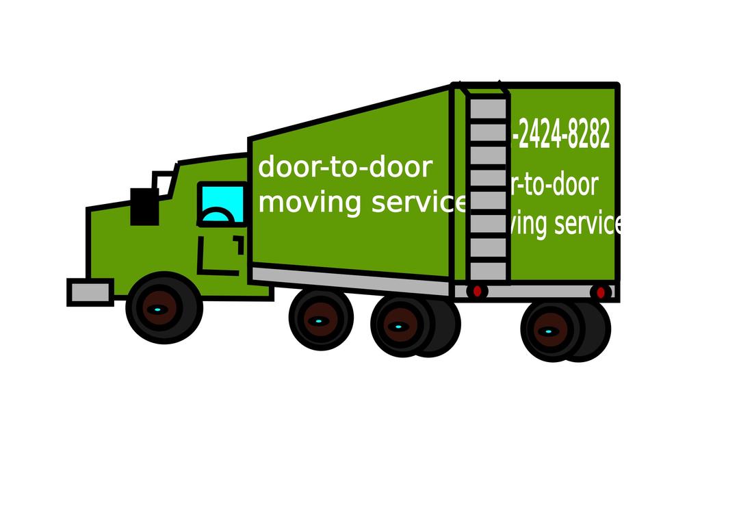 closed moving truck png transparent