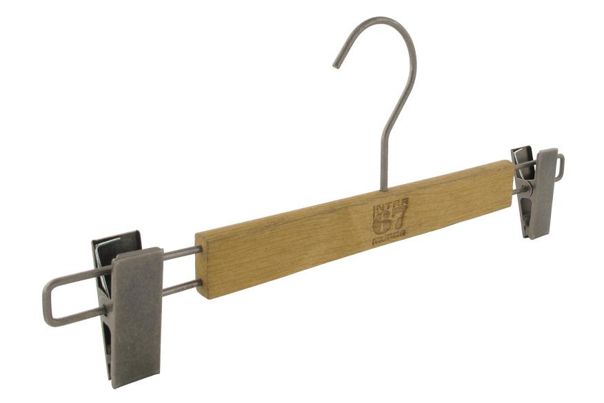 Clothes Hanger With Metal Clips png transparent
