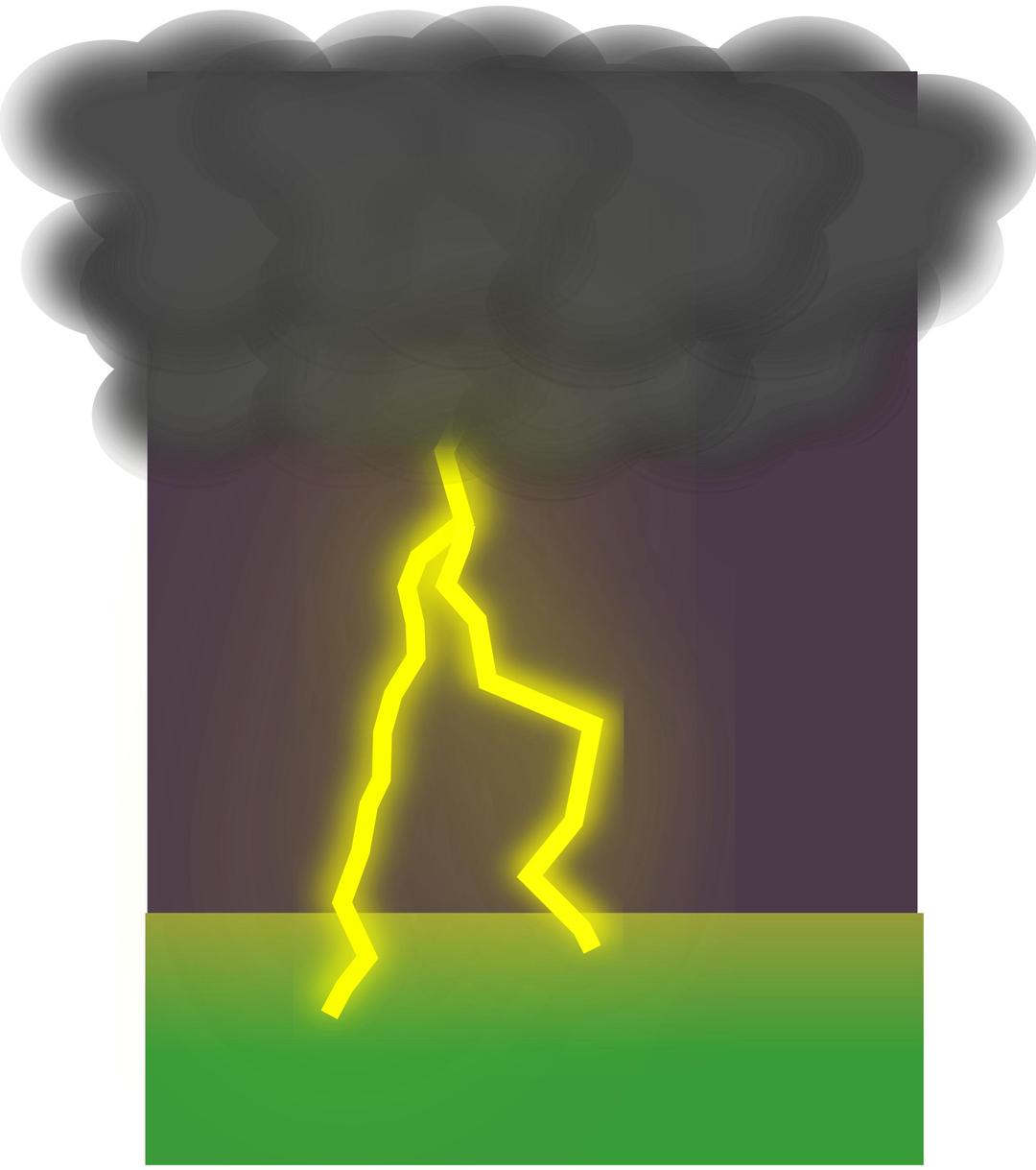Clouds and Lightning png transparent