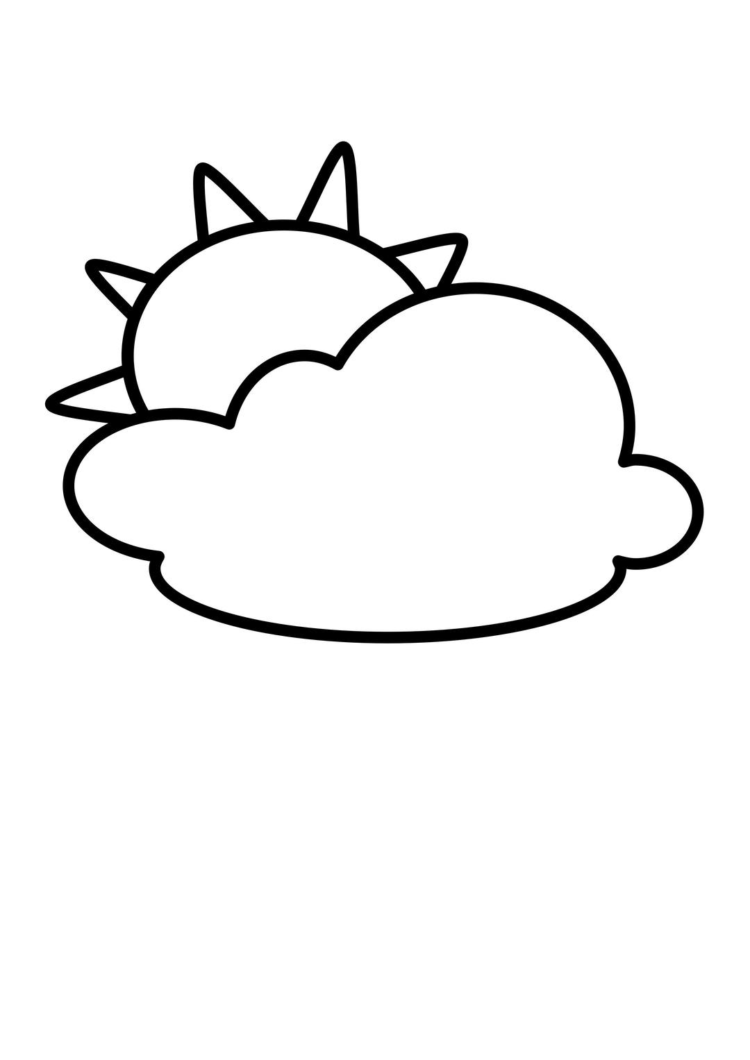 Cloudy - Outline png transparent