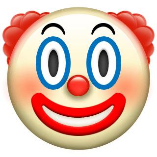 Clown Apple Emoji png transparent