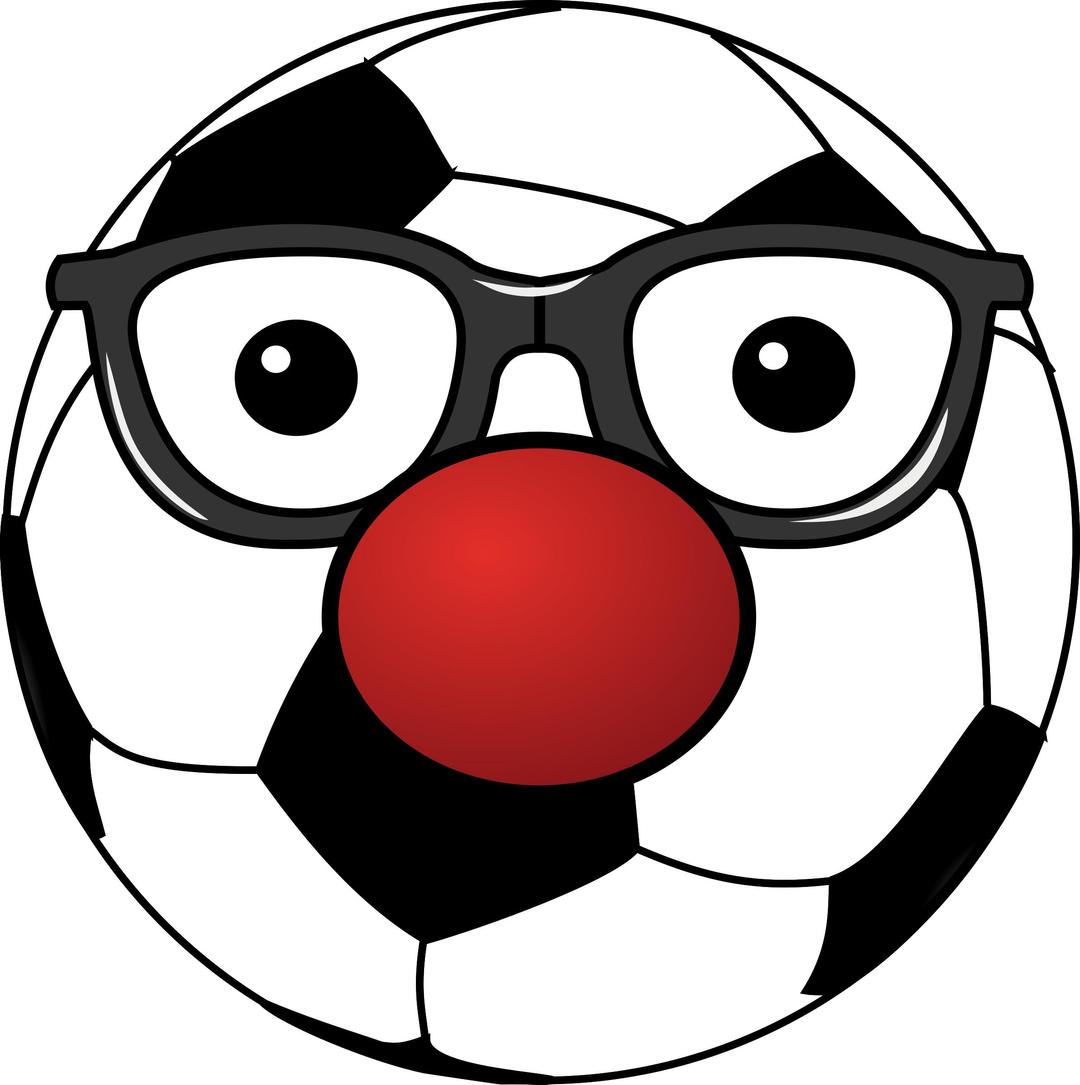 Clowny soccer ball png transparent