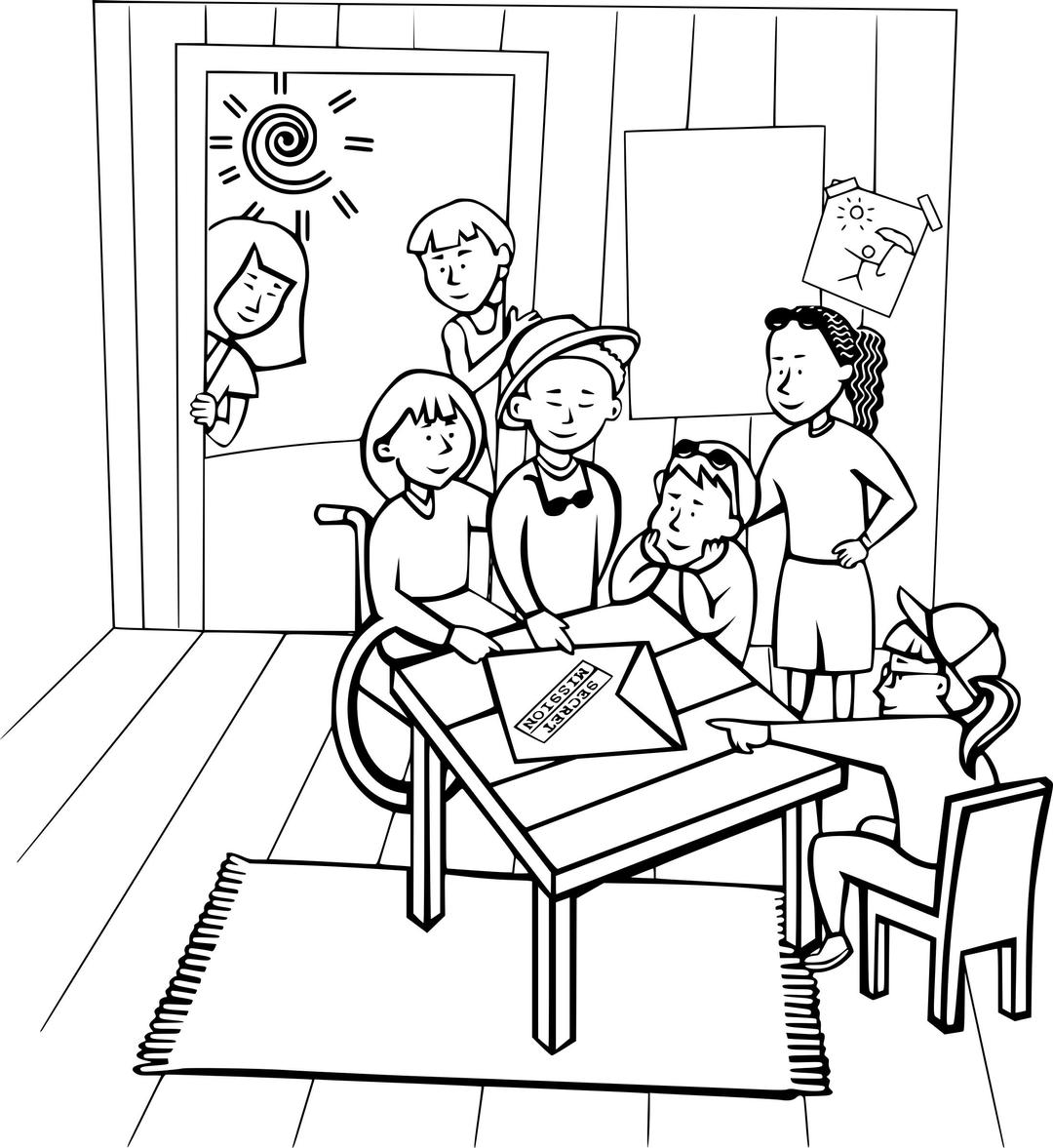 Clubhouse Kids - Black & White png transparent