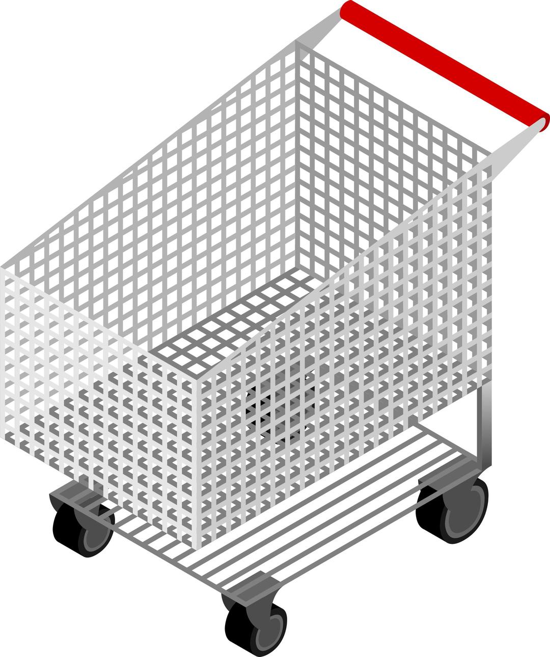 CM Isometric Shopping Cart Empty png transparent