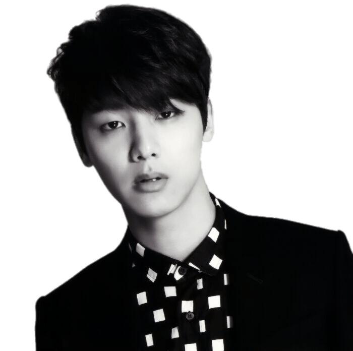CNBlue Minhyuk Black and White png transparent