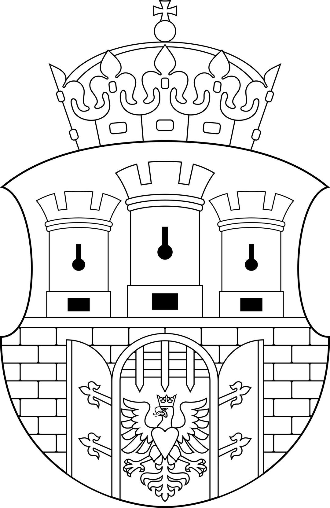 Coat of Arms of Cracow - lineart png transparent