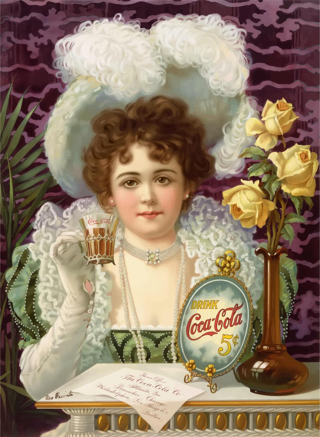 Coca Cola 5 Cents 1900 png transparent