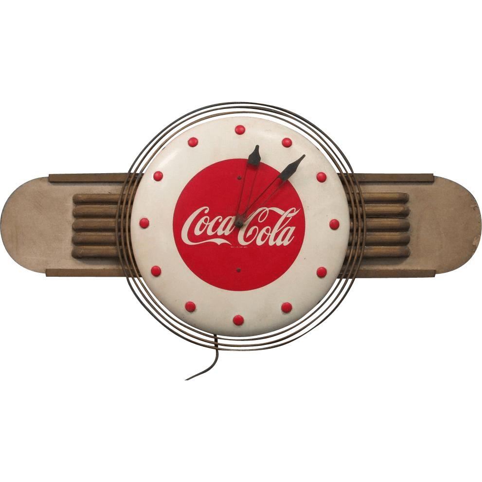 Coca Cola Advertising Clock png transparent