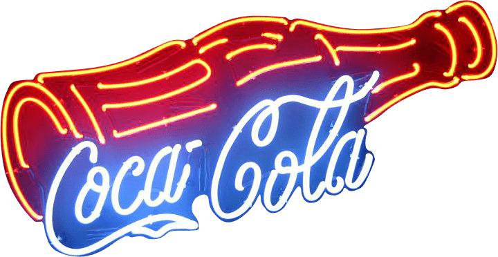 Coca Cola Neon Sign png transparent