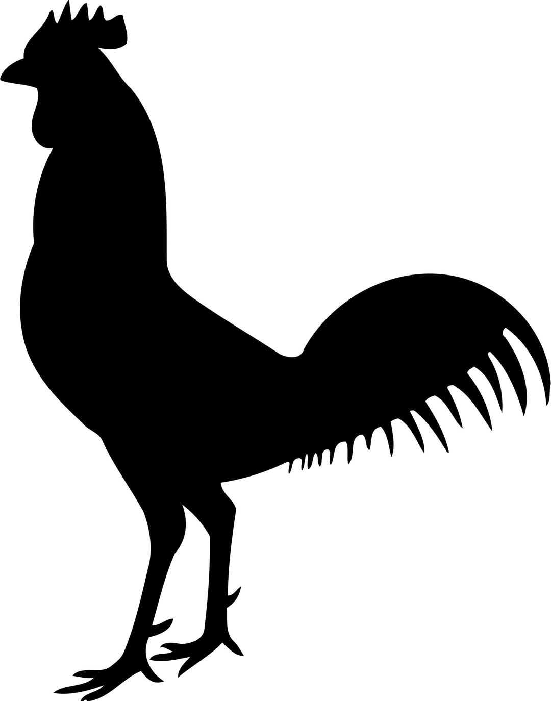 Cock silhouette png transparent