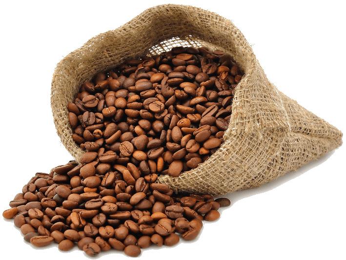 Coffee Beans Bag Side Open png transparent