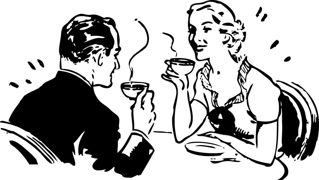 coffee couple png transparent