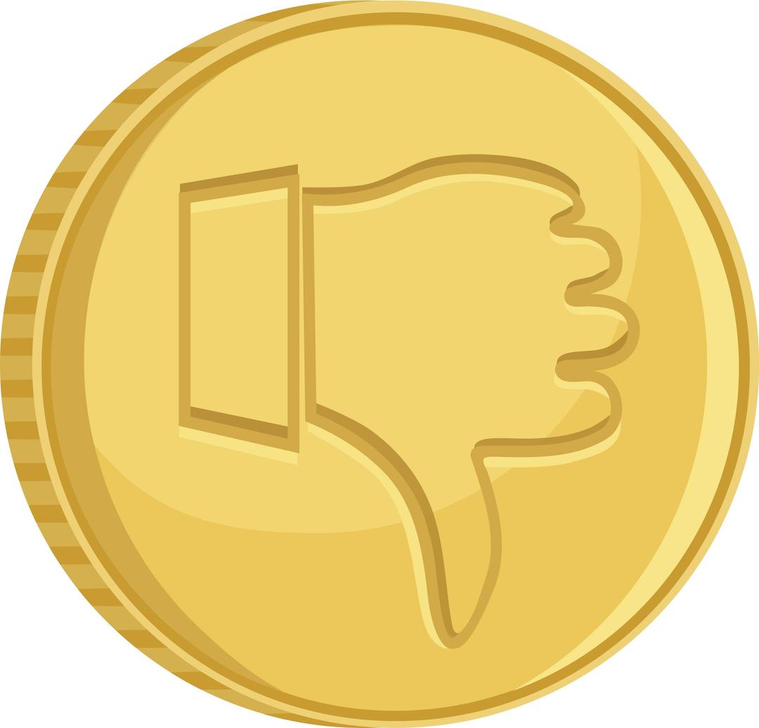 Coin thumbs down png transparent