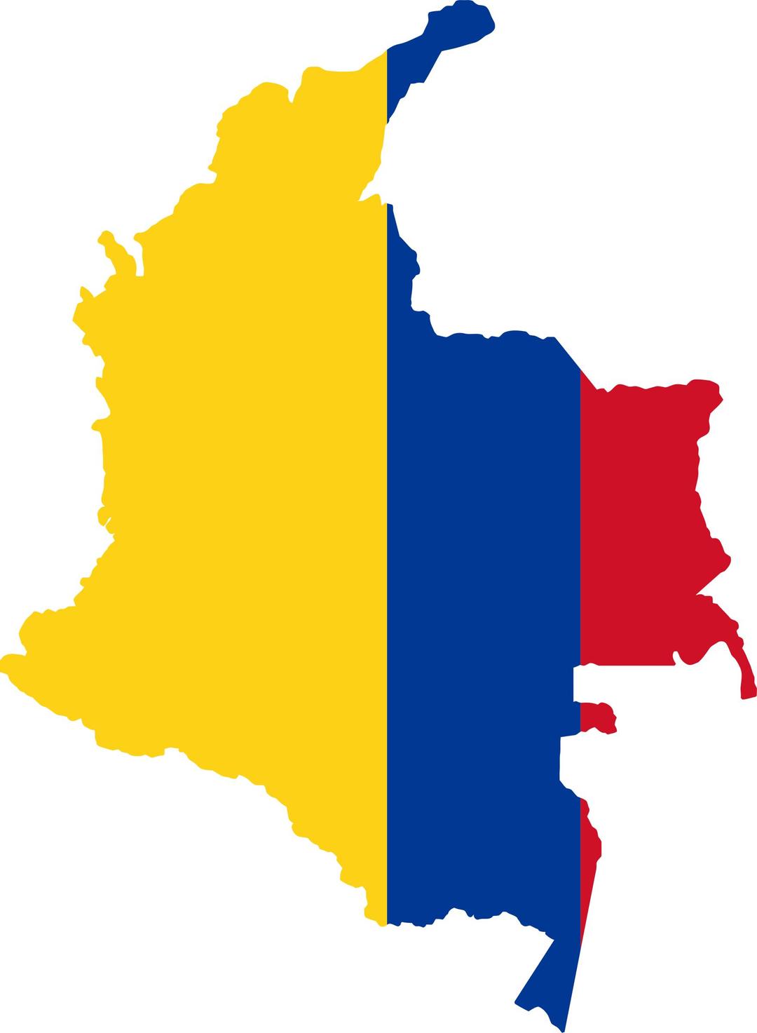 Colombia Map Flag png transparent