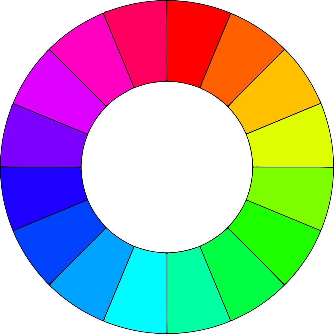 Color wheel - 16 colors png transparent