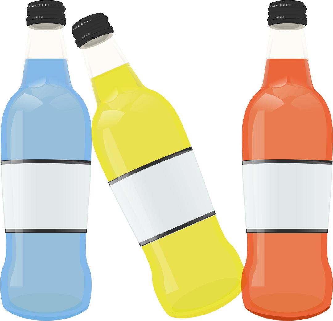Colored bottles png transparent