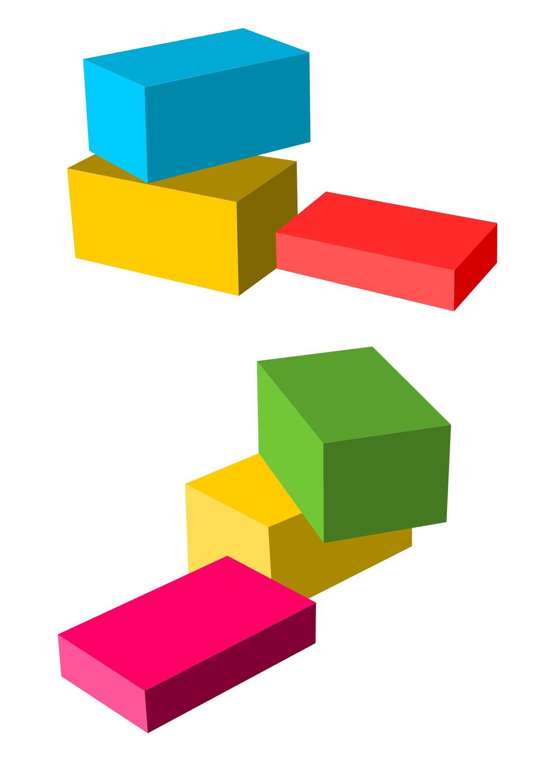 Colored boxes png transparent