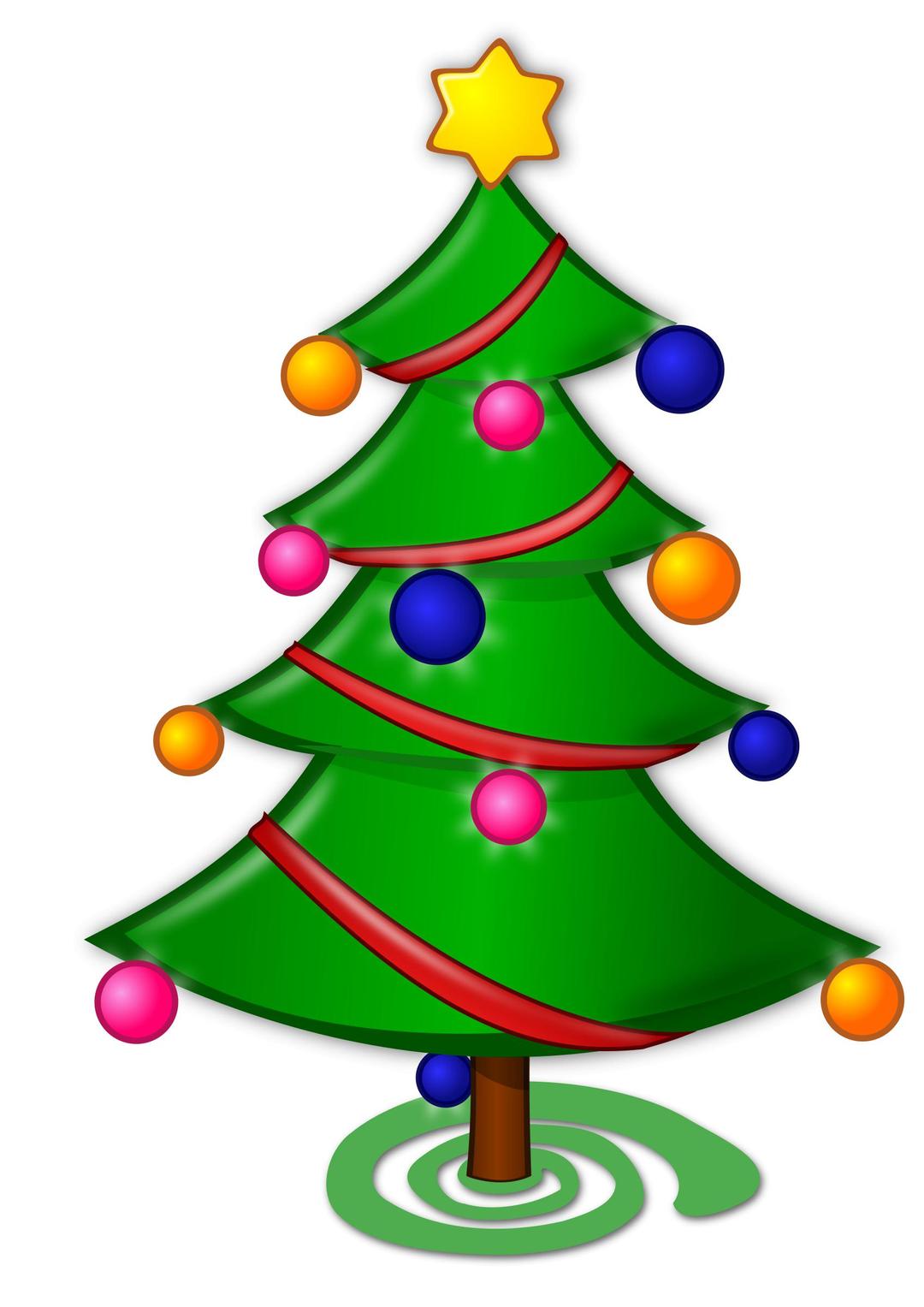 Colored: Christmas Tree png transparent