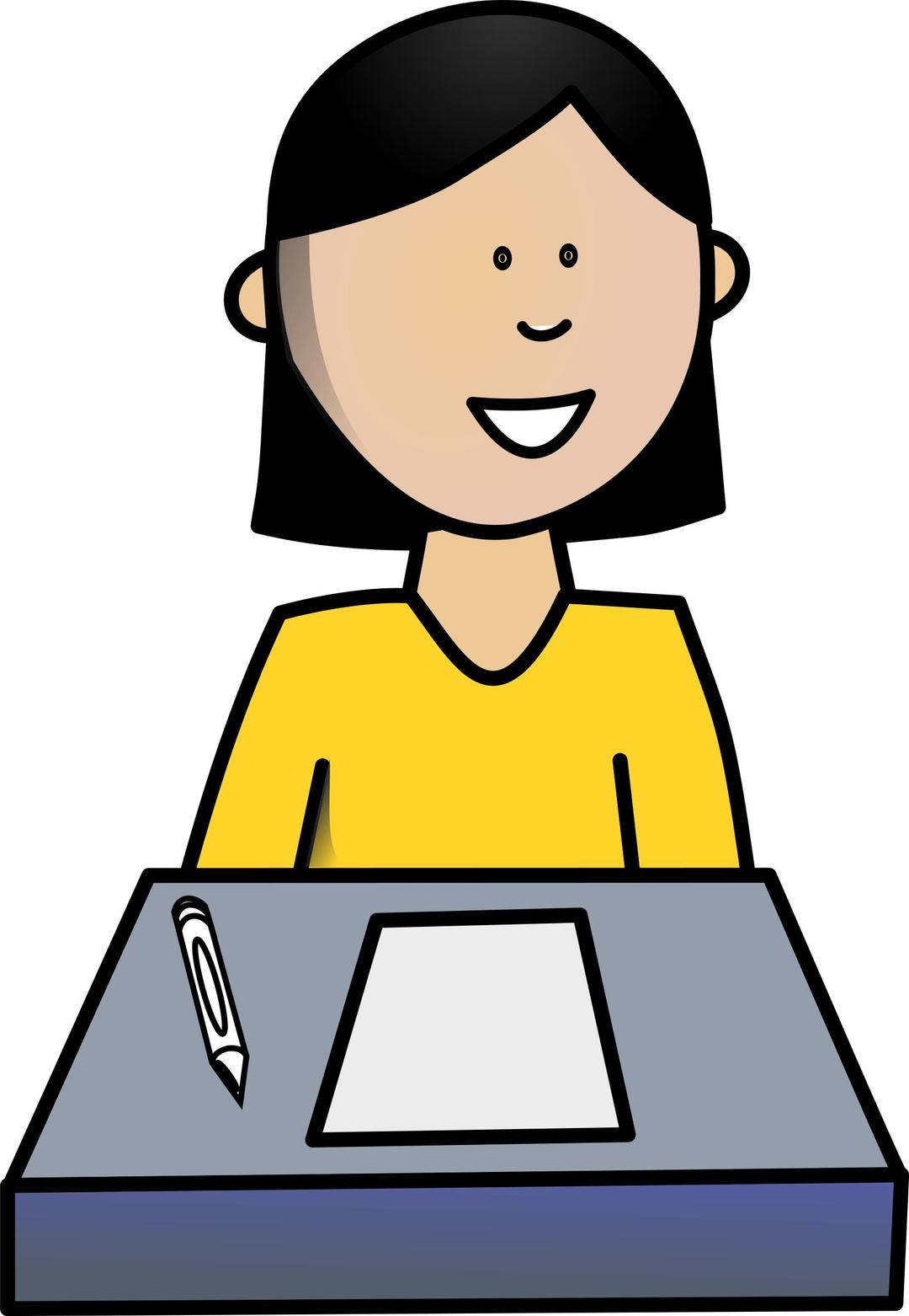 Colored Student Girl png transparent