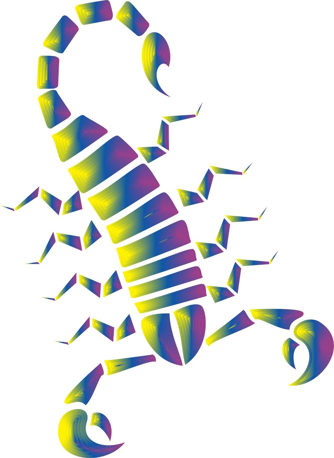 Colorful Abstract Tribal Scorpion 9 png transparent