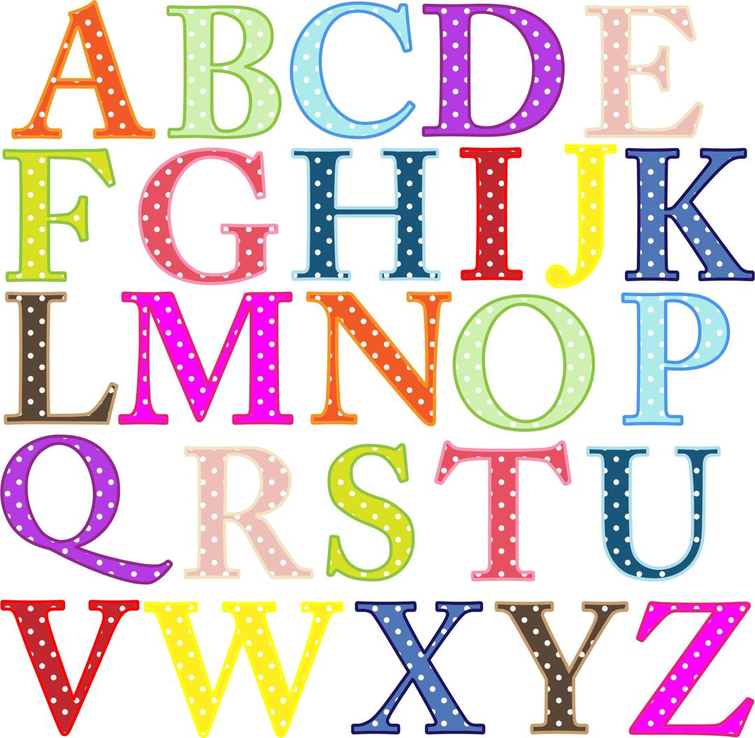 Colorful Alphabet Uppercase png transparent