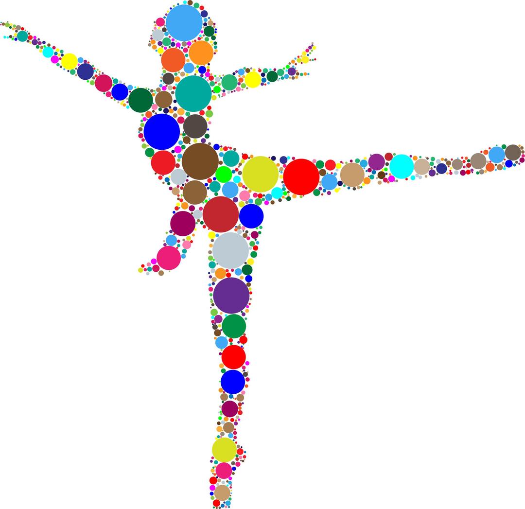 Colorful Ballet Dancer Circles png transparent