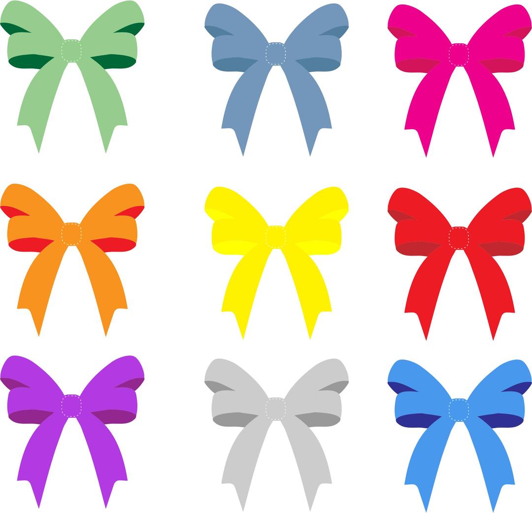 Colorful Bows And Ribbons png transparent