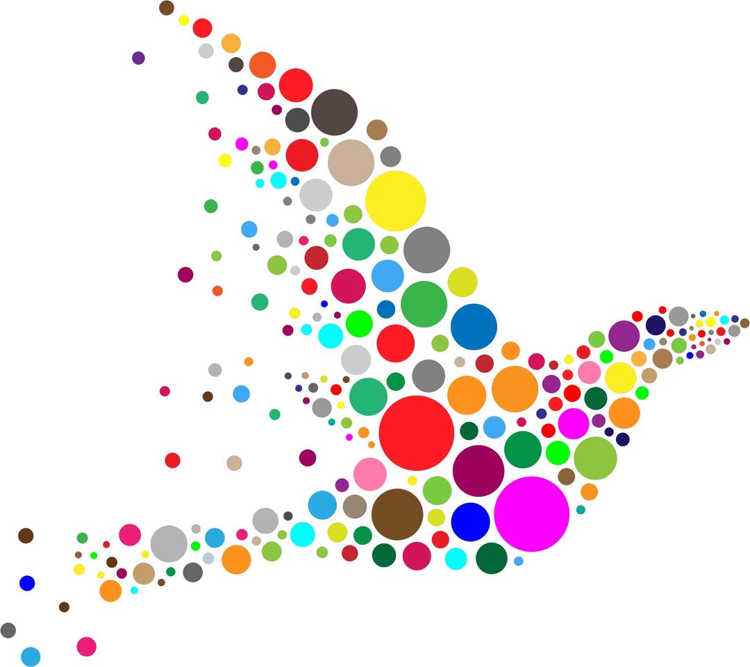 Colorful Circle Bird png transparent