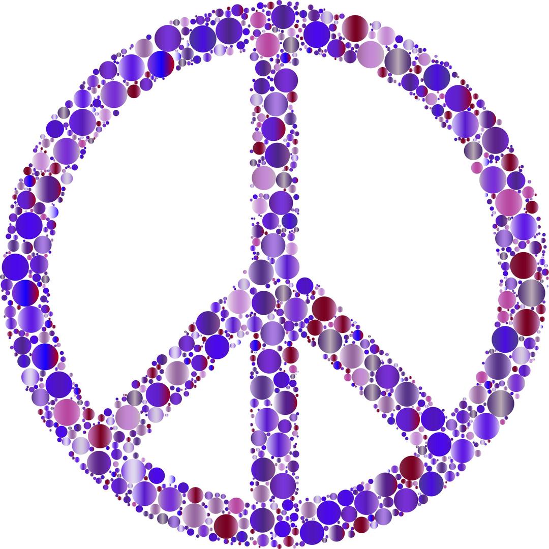 Colorful Circles Peace Sign 10 png transparent