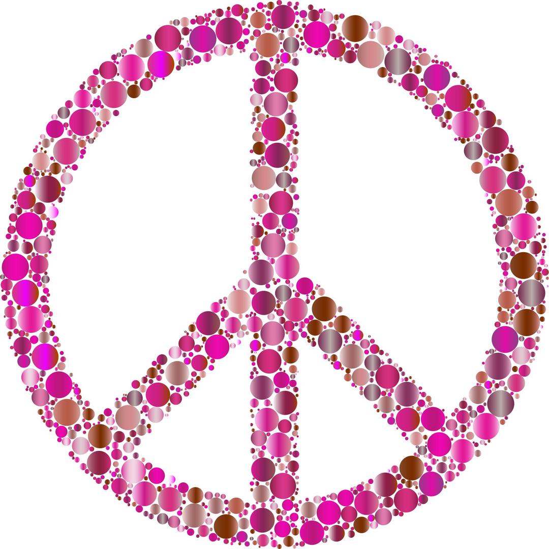 Colorful Circles Peace Sign 11 png transparent