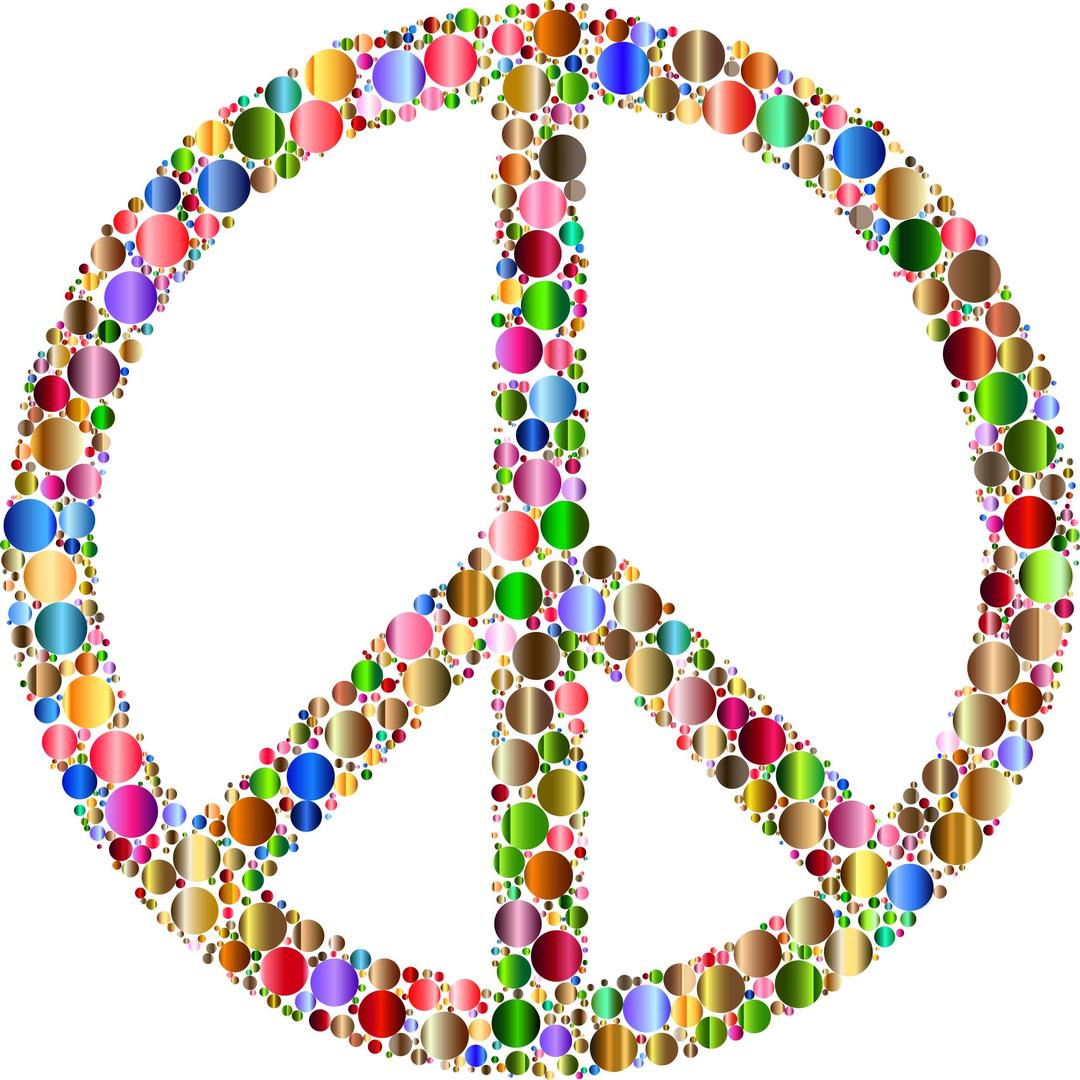 Colorful Circles Peace Sign 12 png transparent