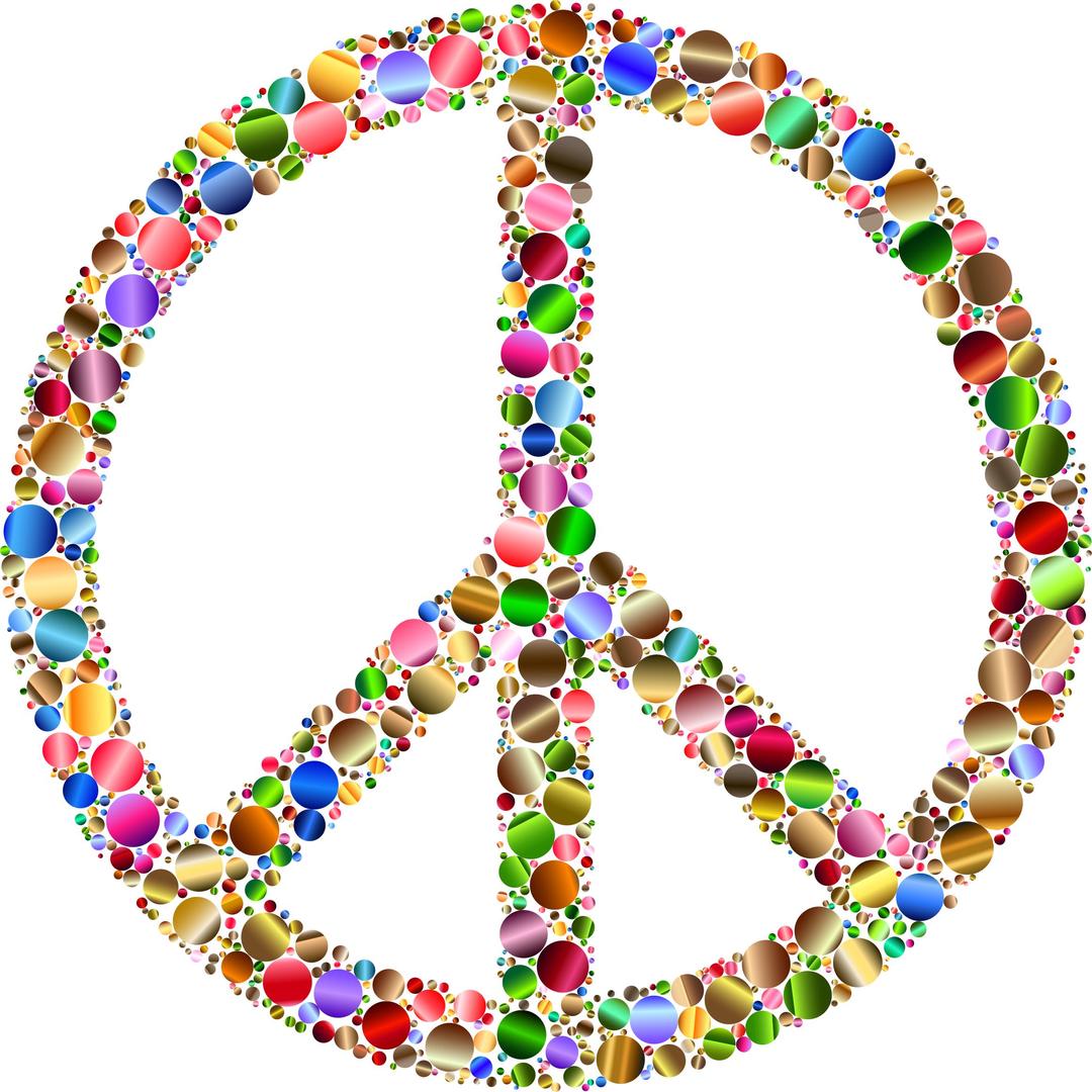 Colorful Circles Peace Sign 12 Variation 2 png transparent