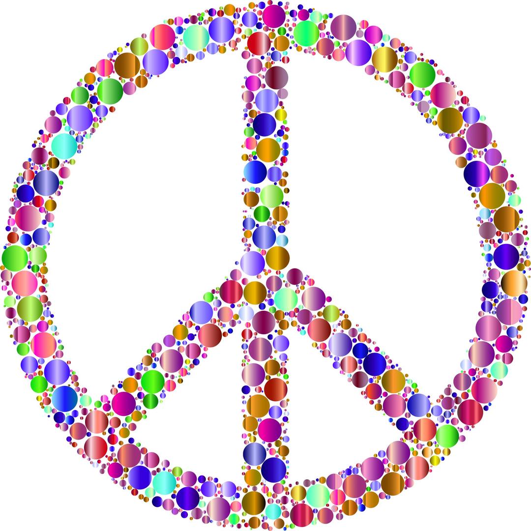 Colorful Circles Peace Sign 13 png transparent