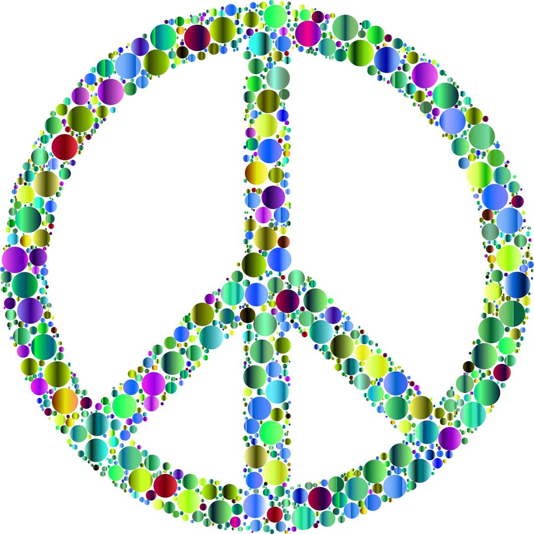 Colorful Circles Peace Sign 14 png transparent