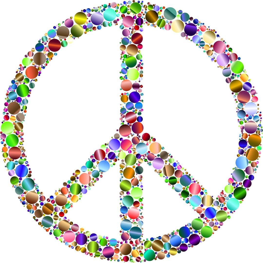 Colorful Circles Peace Sign 15 png transparent