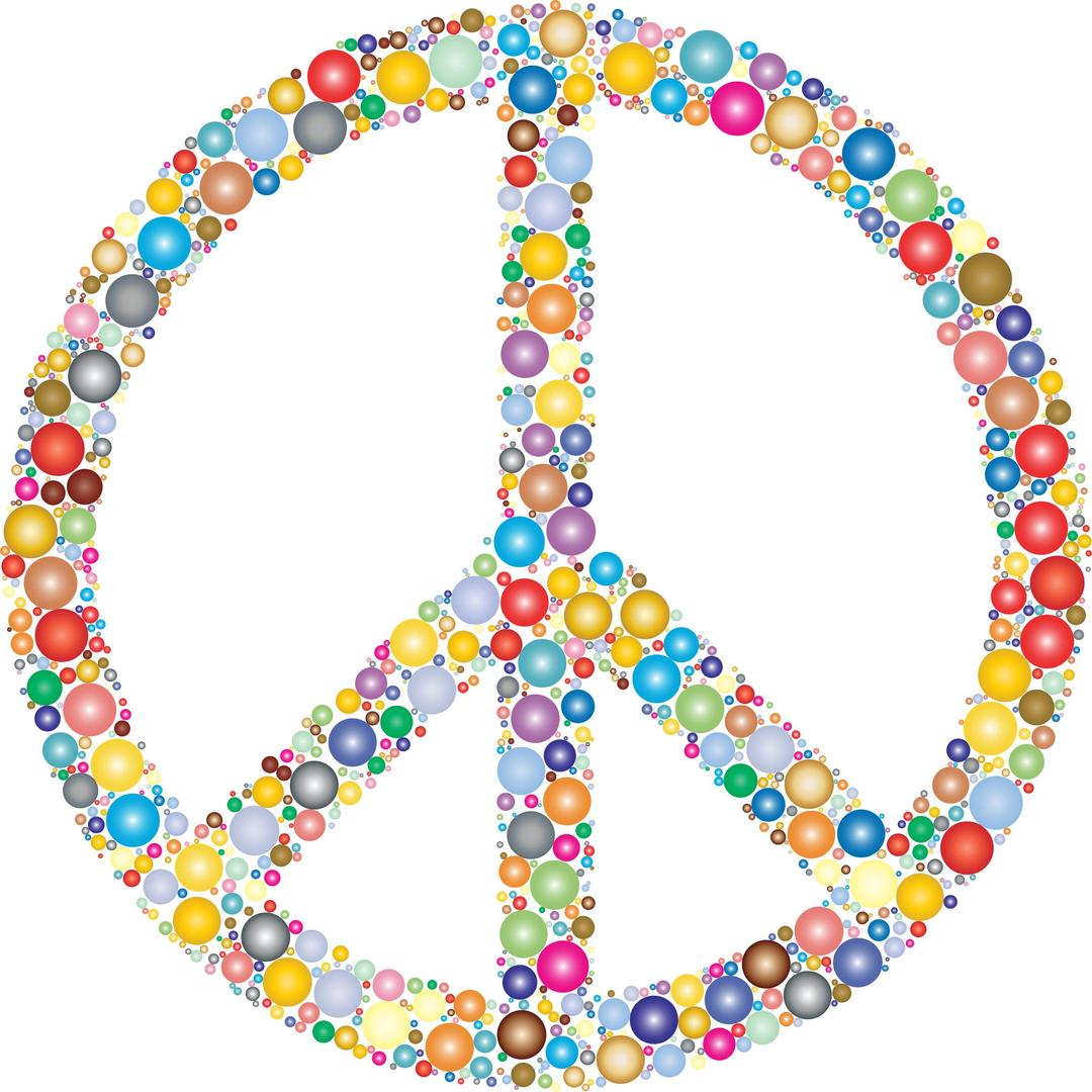 Colorful Circles Peace Sign 3 png transparent
