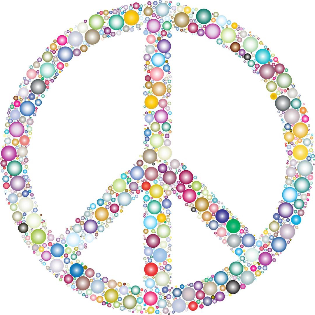 Colorful Circles Peace Sign 4 png transparent