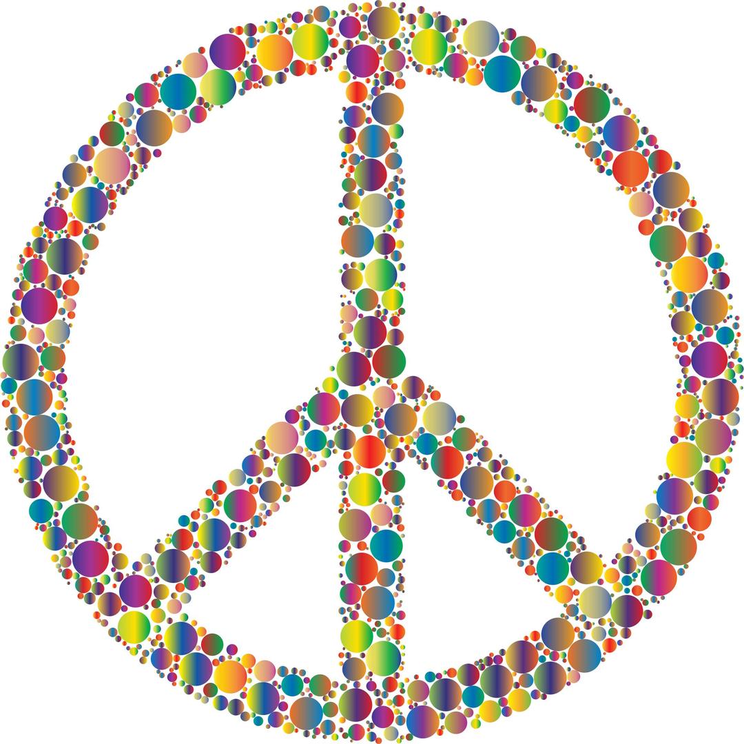 Colorful Circles Peace Sign 5 png transparent