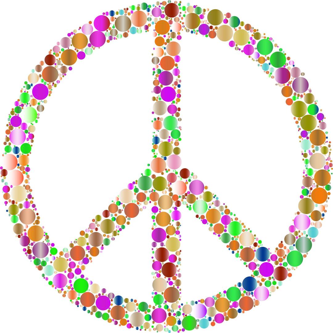 Colorful Circles Peace Sign 8 png transparent