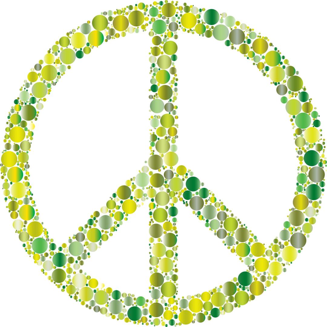 Colorful Circles Peace Sign 9 png transparent
