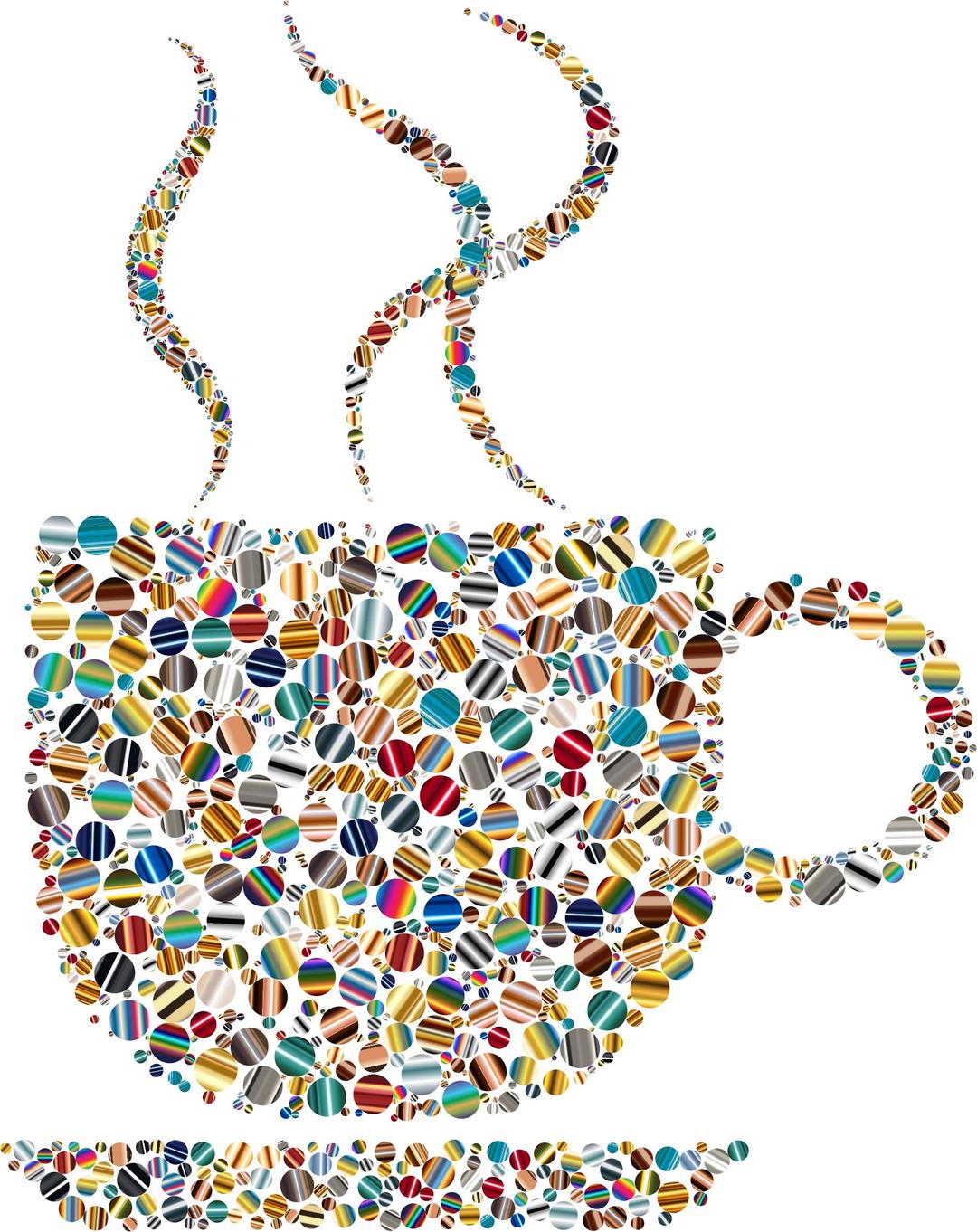 Colorful Coffee Circles 6 png transparent