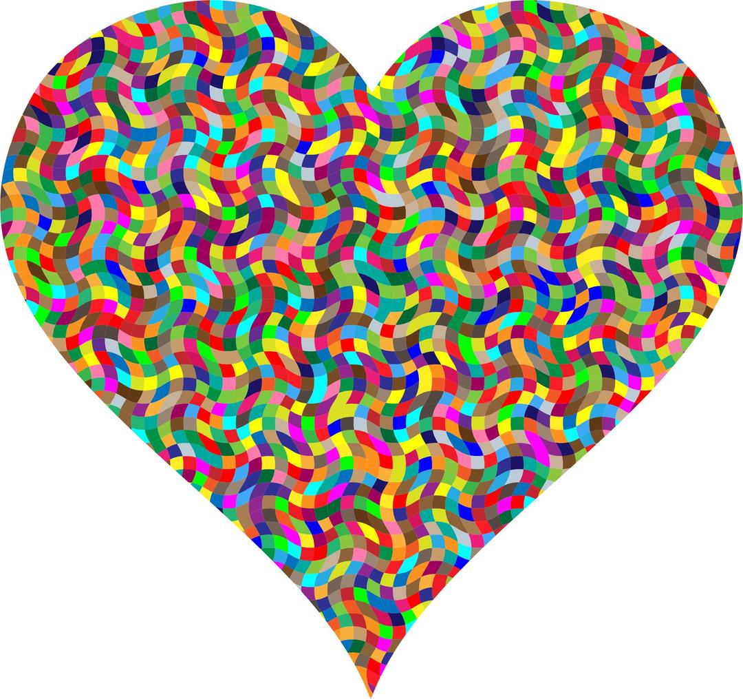 Colorful Confetti Heart png transparent