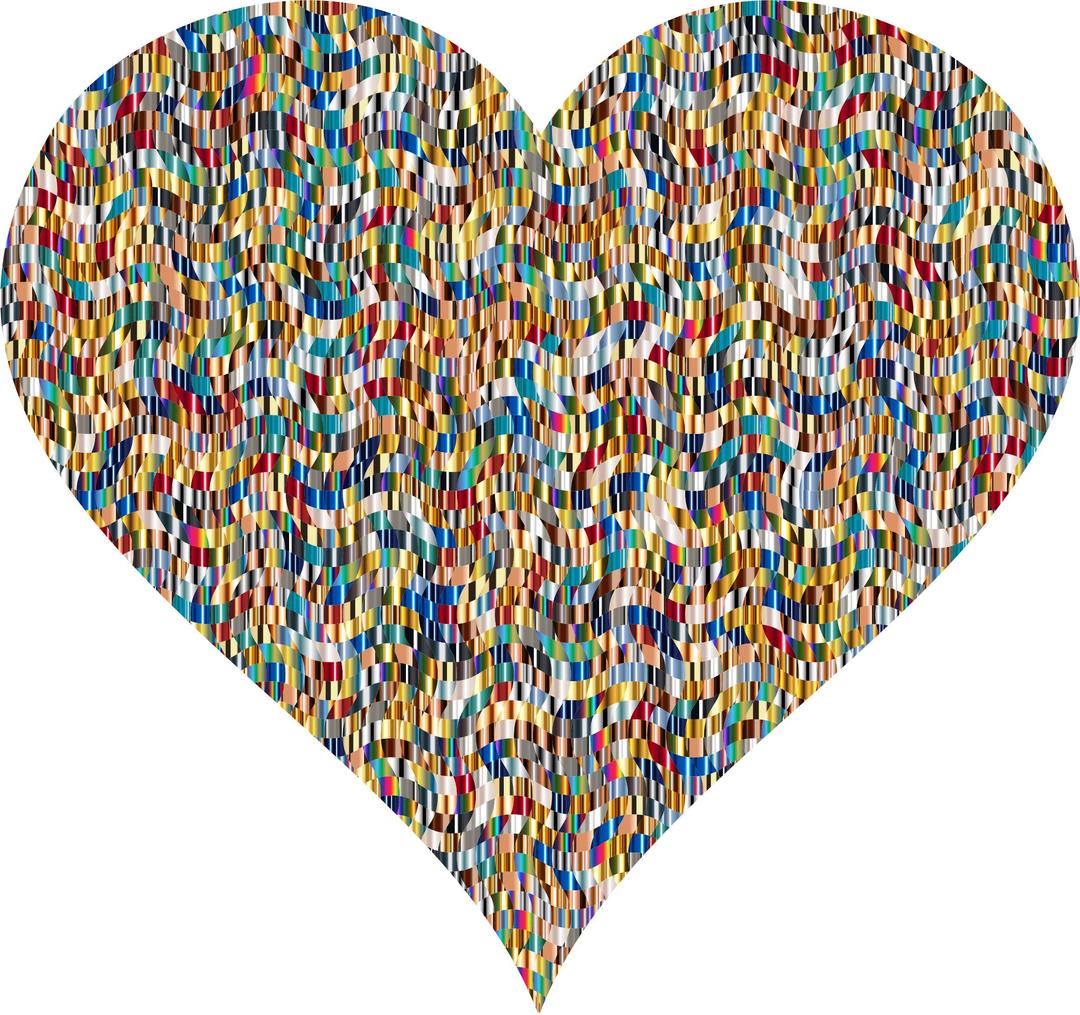 Colorful Confetti Heart 5 png transparent