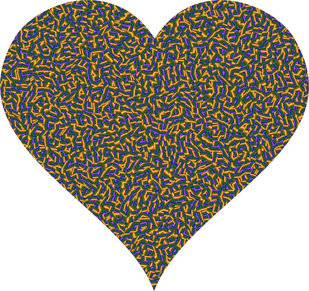 Colorful Confetti Heart 6 png transparent