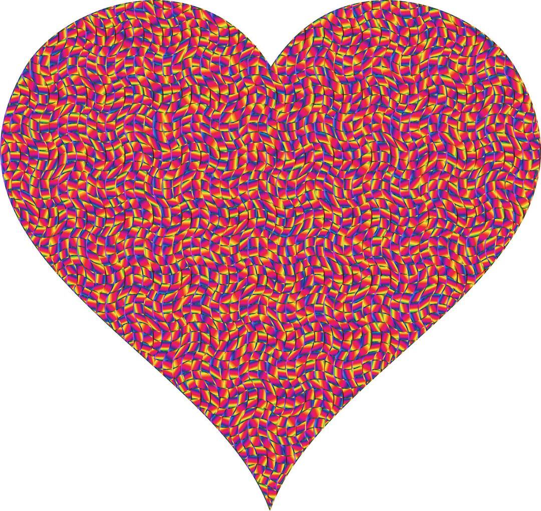 Colorful Confetti Heart 9 png transparent
